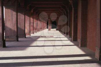 Interiors of a corridor in a palace, Fatehpur Sikri, Agra, Uttar Pradesh, India
