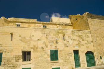 Low angle view of buildings in a city, Valletta, Malta