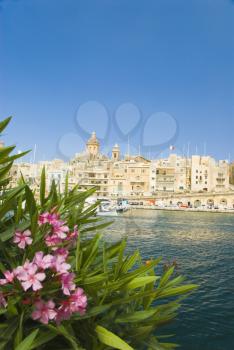 Buildings at the waterfront, Grand Harbor, Valletta, Malta