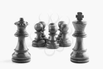 Close-up of chess pieces