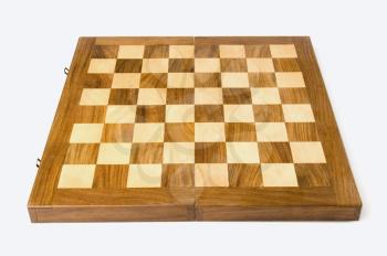 Close-up of a wooden chess box