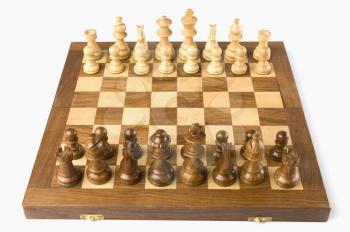 Chess pieces on a chessboard
