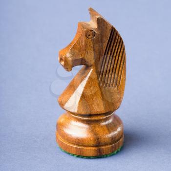 Close-up of a knight chess piece