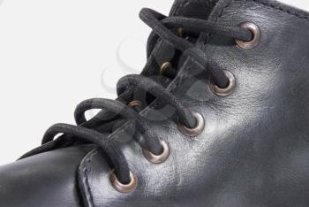 Close-up of a leather boot