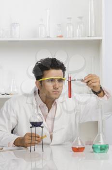Scientist experimenting in a laboratory