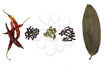 High angle view of assorted spices