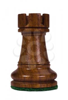 Close-up of a rook chess piece