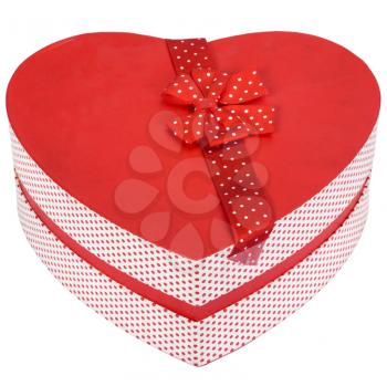 Close-up of a heart shaped gift box