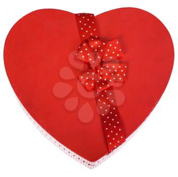 Close-up of a heart shaped gift box