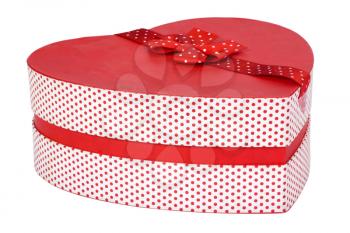 Close-up of a heart shaped gift box