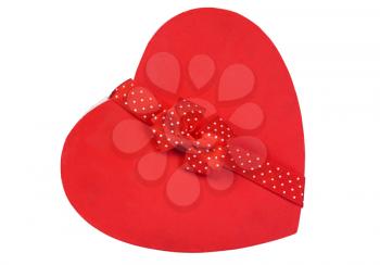 Close-up of a heart shaped gift box