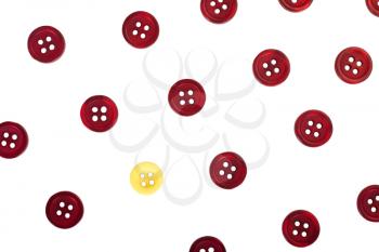 Buttons on white background