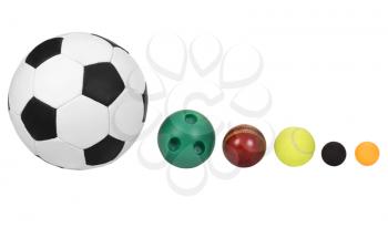 Balls arranged in descending order