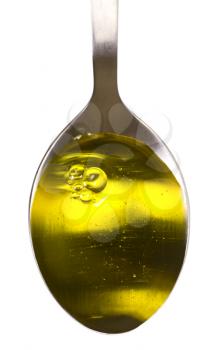 Close-up of a spoonful of cooking oil