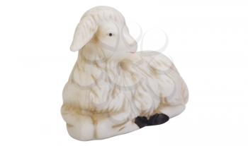 Close-up of a figurine of a lamb