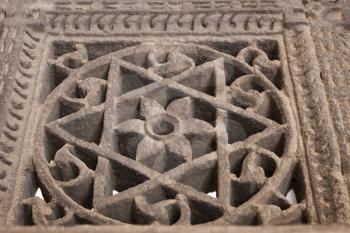 Architectural details of a mosque, Sayad Sidi Mosque, Ahmedabad, Gujarat, India
