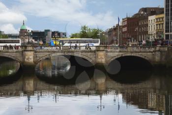 Bridge across a river, O'Connell Bridge, Liffey River, Dublin, Republic of Ireland