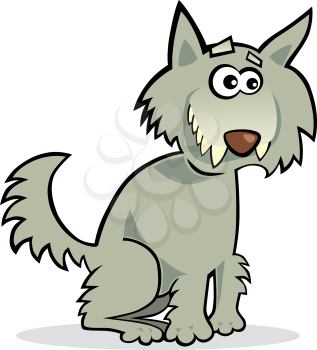 Royalty Free Clipart Image of a Funny Wolf