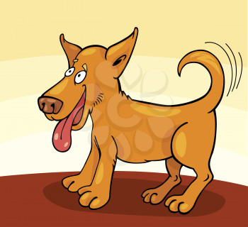 Royalty Free Clipart Image of a Happy Puppy