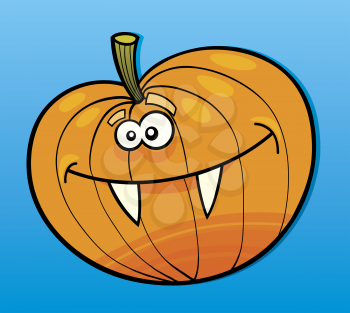 Royalty Free Clipart Image of a Funny Pumpkin