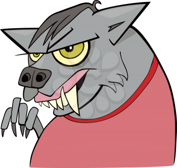 Royalty Free Clipart Image of a Werewolf