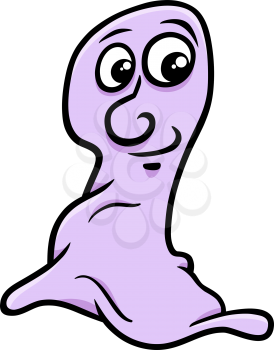 Cartoon Illustration of Ghost or Phantom Halloween or Fantasy Character