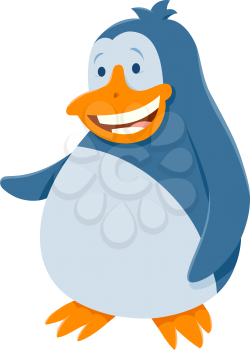 Cartoon Illustration of Penguin Bird Funny Animal Character