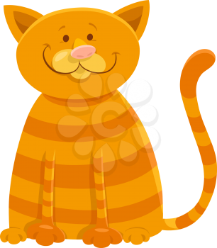 Cartoon Illustration of Cat Feline Animal Character
