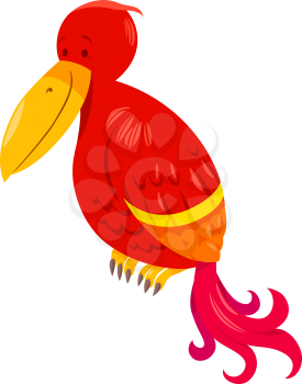 Cartoon Illustration of Parrot Bird Funny Animal Character