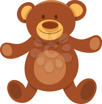 Cartoon Illustration of Teddy Bear Plush Mascot Toy Object