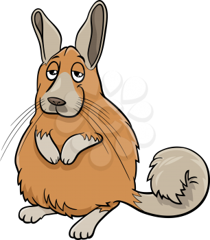 Cartoon illustration of viscacha comic animal character