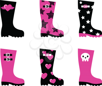 Royalty Free Clipart Image of Boots