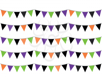 Colorful halloween bunting for your event! Vector
