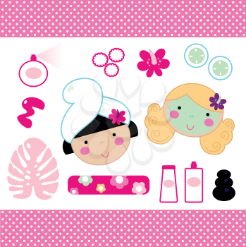 Beauty and spa design elements collection. Vector
