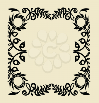 Royalty Free Clipart Image of an Ornamental Design 