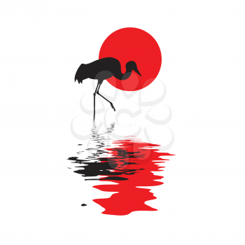 Royalty Free Clipart Image of a Crane