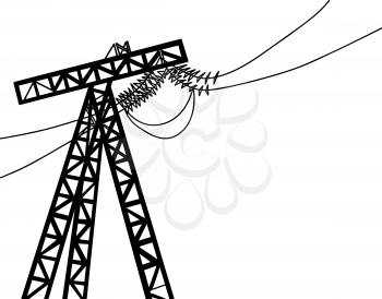 Royalty Free Clipart Image of an Electric Pole