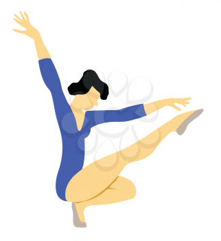 Royalty Free Clipart Image of a Gymnast