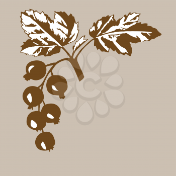 Royalty Free Clipart Image of a Berry Branch