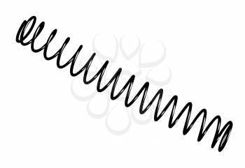 Royalty Free Clipart Image of a Steel Spring