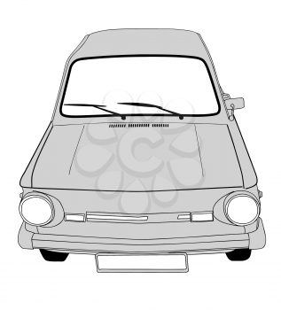 Royalty Free Clipart Image of a Retro Car