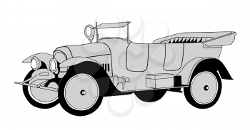 Royalty Free Clipart Image of a Retro Car