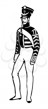 Royalty Free Clipart Image of a Grenadier