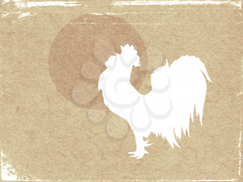 Royalty Free Clipart Image of a Rooster