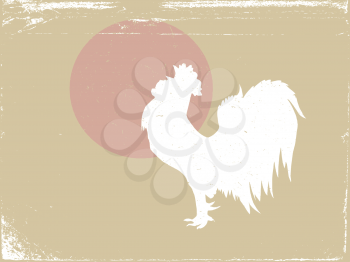 Royalty Free Clipart Image of a Rooster