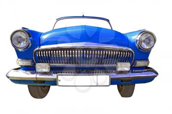 retro car on white background