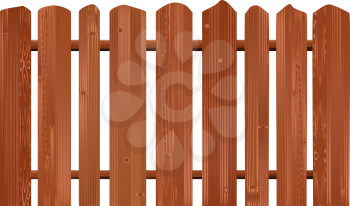 Wooden fence, file EPS.8 illustration.
