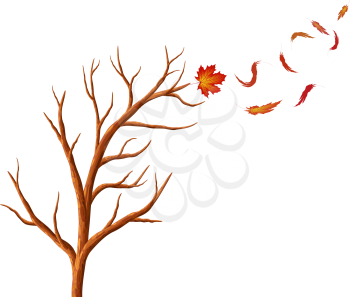Abstract  autumn tree, file EPS.8 illustration.