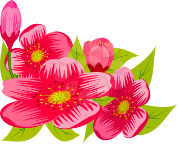 Abstract pink flowers, file EPS.8 illustration.