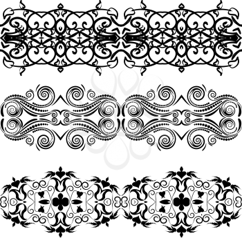 Linear floral ornament, EPS8 - vector graphics.